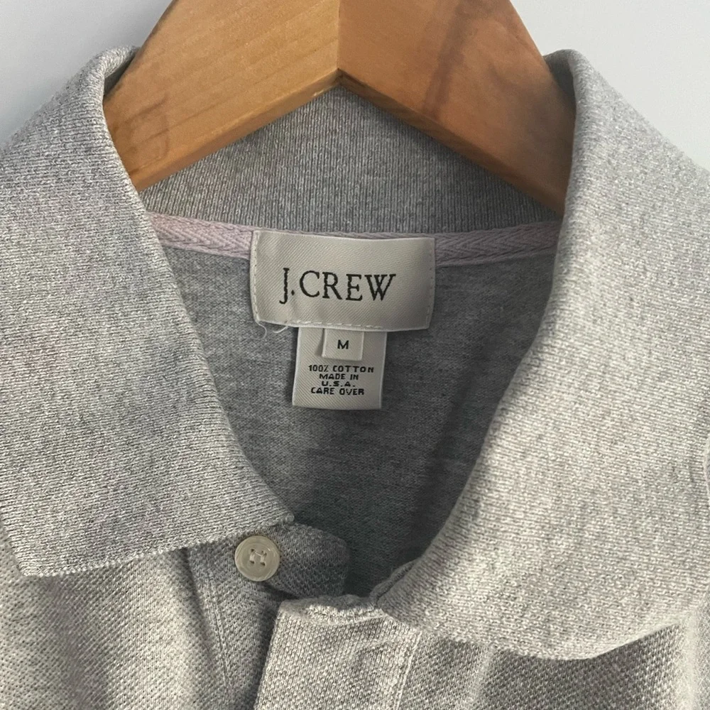 JCREW Short Sleeve Polo Shirt - size medium grey